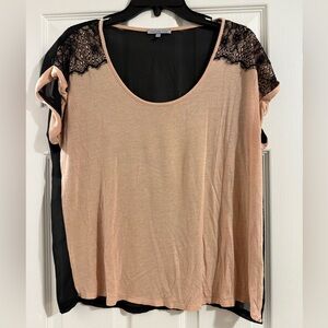 Charlotte Russe Peach and Black Blouse